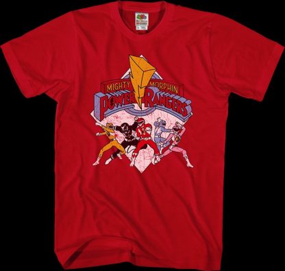 Distressed Mighty Morphin Power Rangers T-Shirt
