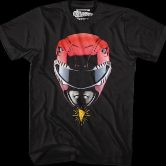 Red Ranger Helmet Mighty Morphin Power Rangers T-Shirt