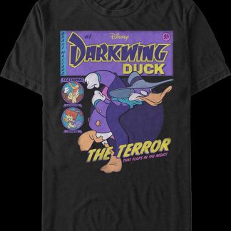 Black Comic Book Cover Darkwing Duck T-Shirt