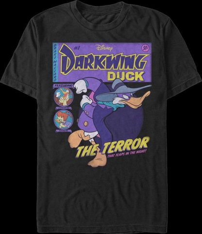 Black Comic Book Cover Darkwing Duck T-Shirt