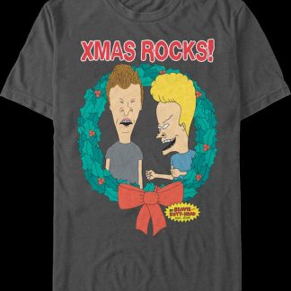 Xmas Rocks Wreath Beavis And Butt-Head T-Shirt