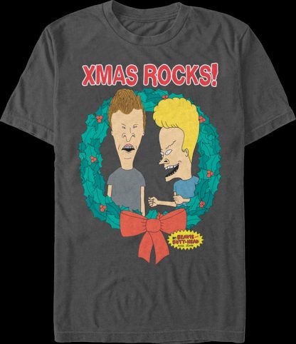 Xmas Rocks Wreath Beavis And Butt-Head T-Shirt