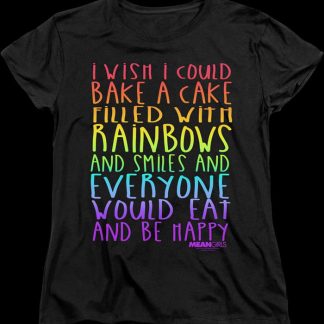 Womens Mean Girls Cake Filled With Rainbows Shirt