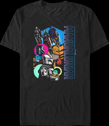The Mandalorian Colorful Collage Star Wars T-Shirt