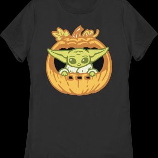 Womens Grogu Pumpkin Mandalorian Star Wars Shirt