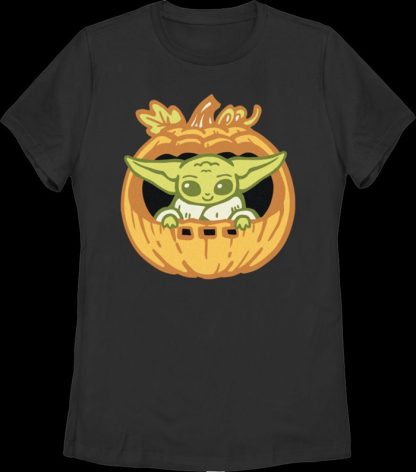 Womens Grogu Pumpkin Mandalorian Star Wars Shirt