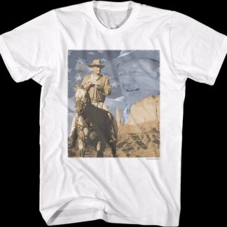 Flag Collage John Wayne T-Shirt