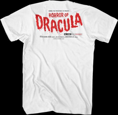Terrifying Horror Of Dracula Hammer Films T-Shirt - Image 2