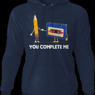 You Complete Me Pencil & Cassette Hoodie