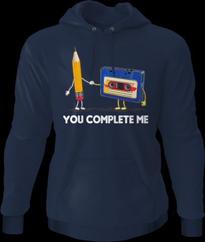 You Complete Me Pencil & Cassette Hoodie