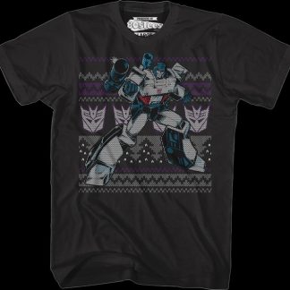 Megatron Faux Ugly Christmas Sweater Transformers T-Shirt
