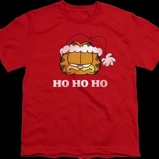 Youth Ho Ho Ho Garfield Christmas Shirt