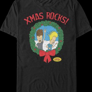 Black Xmas Rocks Beavis And Butt-Head T-Shirt