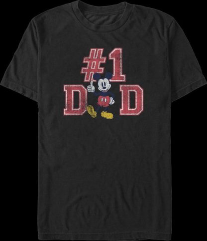 #1 Dad Mickey Mouse Disney T-Shirt