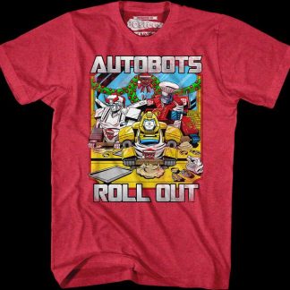 Autobots Roll Out Red Transformers Christmas T-Shirt