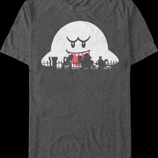 Halloween Boo Ghost And Silhouettes Super Mario Bros. T-Shirt