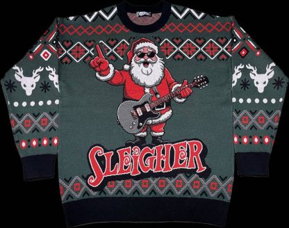 Santa Claus Sleigher Knitted Christmas Sweater
