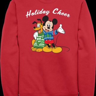 Pluto & Mickey Mouse Holiday Cheer Disney Sweatshirt