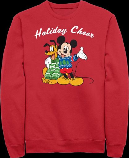 Pluto & Mickey Mouse Holiday Cheer Disney Sweatshirt